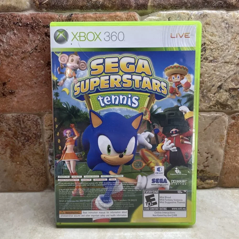 Game Sega Superstars Tennis Xbox 360 2008 Tested Works Sonic